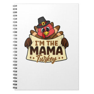 Caderno Espiral Eu sou a família de peru da mamãe que combina com