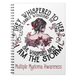 Caderno Espiral Eu Sou A Tempestade Múltiplos Mieloma Consciênci