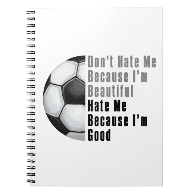 Caderno Espiral Eu Sou Bonito Eu Sou Bom Bola de Futebol (Frente)