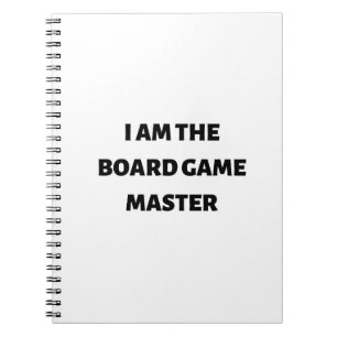 Caderno Espiral Eu sou o mestre do jogo de conselho