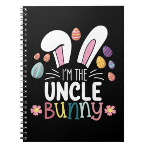 Caderno Espiral Eu sou o Tio Bunny Páscoa Correspondente