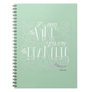 Caderno Espiral Eu sou o Vine. Você é o ramo.