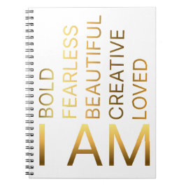 Caderno Espiral EU Sou Ousada, Destemida, Bonita, Criativa, Amada
