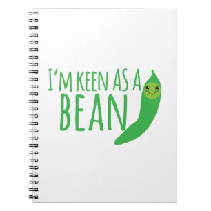 Caderno Espiral Eu sou tão afiado quanto um feijão com o beanie