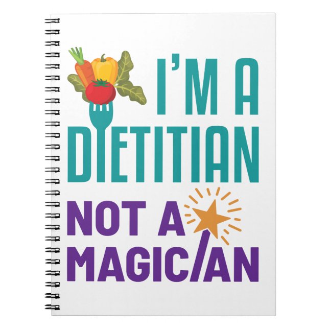 Caderno Espiral Eu sou um Dietitiano não um mágico (Frente)