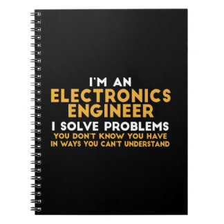 Caderno Espiral eu sou um engenheiro eletrônicos
