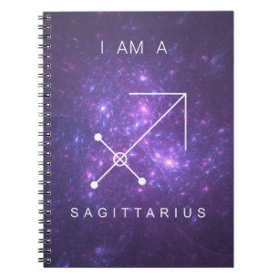 Caderno Espiral Eu sou um Sagitário - Sinal Zodíaco Roxo