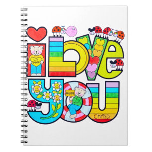 Caderno Espiral Eu Te Amo