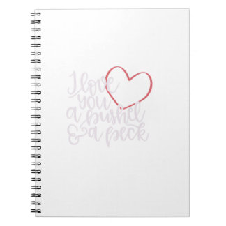 Caderno Espiral Eu Te Amo Um Bushel Amp Um Peck
