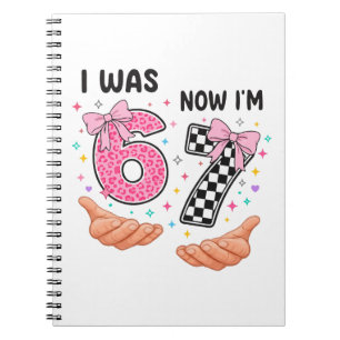 Caderno Espiral Eu tinha 6 anos agora eu tenho 7 números de aniver