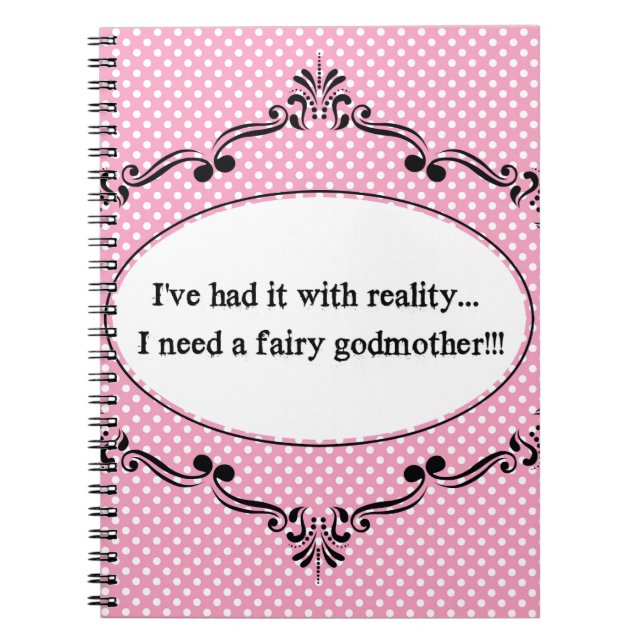 Caderno Espiral Eu tive-o com realidade, mim preciso uma madrinha (Frente)