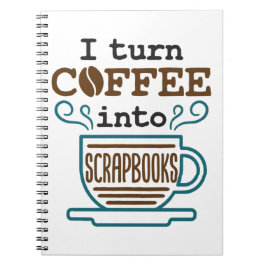 Caderno Espiral Eu Transformo Café Em Escrapbooks Scrapbooking Lov