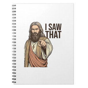 Caderno Espiral Eu Vi Aquela Gravura Vintage Religiosa Apontando C
