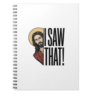 Caderno Espiral Eu Vi Esse Engraçado Olhar Religioso Design Gráfic