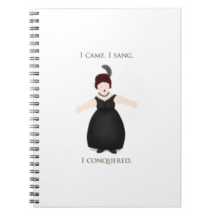 Caderno Espiral "Eu Vim, Cantava, Conquistava"