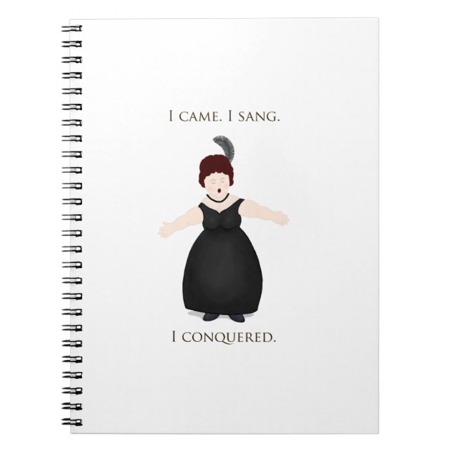 Caderno Espiral "Eu Vim, Cantava, Conquistava" (Frente)