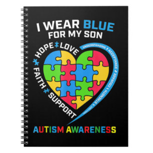 Caderno Espiral Eu Visto Azul Para O Meu Filho.. Autismo... Presen