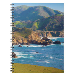 Caderno Espiral EUA, Califórnia. Panorama de Big Sur com Bixby