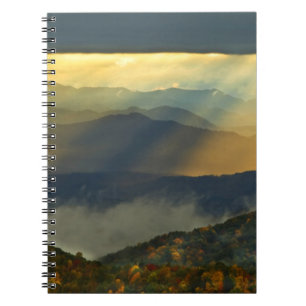 Caderno Espiral EUA, Carolina do Norte, Grandes Montanhas Fumegant