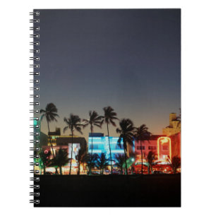 Caderno Espiral EUA, Flórida, Miami Beach, Ocean Drive, Art Deco