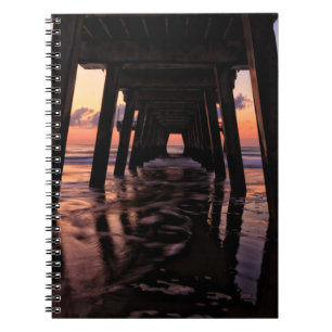 Caderno Espiral EUA, Geórgia, Tybee Island, Pier em Tybee Island