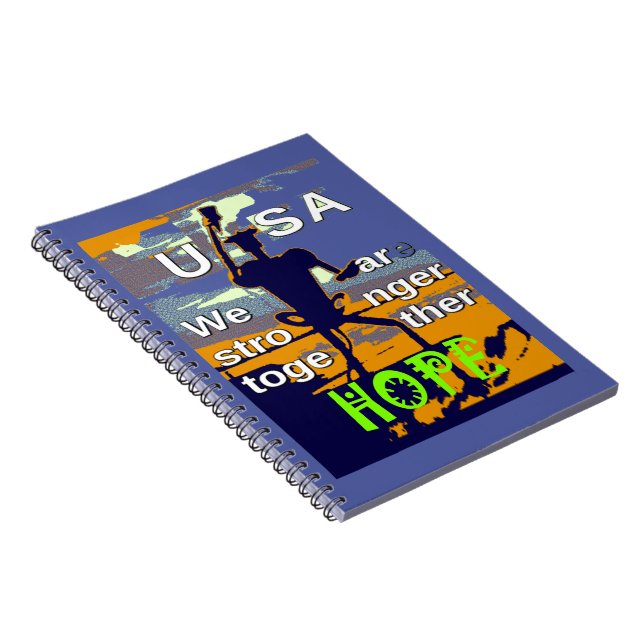 Caderno Espiral EUA: Mais Forte Juntos (Lado Direito)