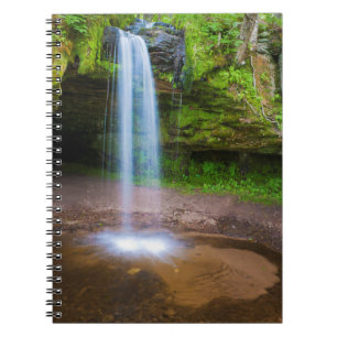 Caderno Espiral EUA, Michigan. Scott's Falls No Michigan Superior