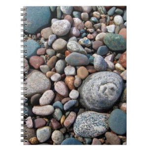 Caderno Espiral EUA, Michigan. Seixos Polidos Na Costa