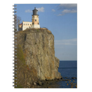 Caderno Espiral EUA, Minnesota. Farol Split Rock no Lago