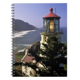 Caderno Espiral EUA, Oregon, Florence. Farol Heceta Head