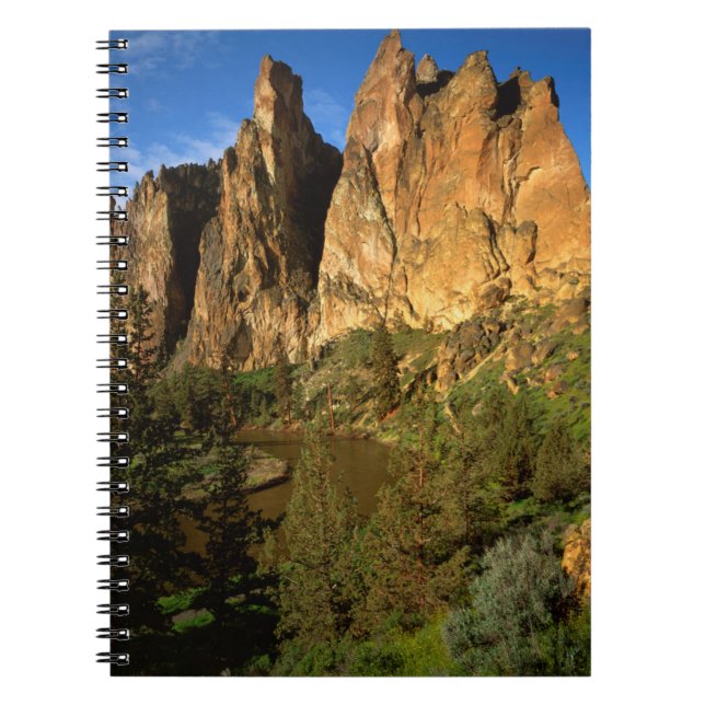 Caderno Espiral EUA, Oregon, Granite Cliffs Em Smith Rock State (Frente)