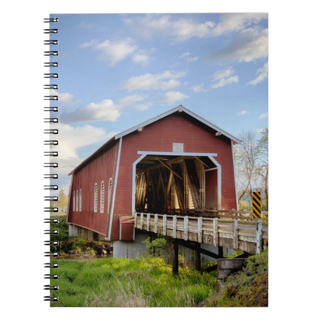 Caderno Espiral EUA, Oregon, Scio, Shimanek Bridge (Frente)