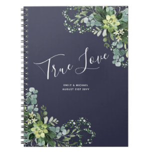 Caderno Espiral Eucalyptus Greenery Bebês Folhagem de Casamento Re