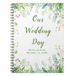 Caderno Espiral Eucalyptus Greenery Deixa Planner de Casamento