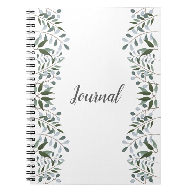Caderno Espiral Eucalyptus Greenery Diário (Frente)