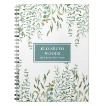 Eucalyptus-Watercolor Rustic Deixa Personalizado