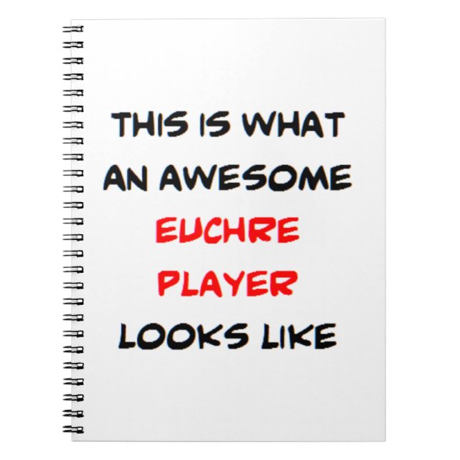 Caderno Espiral euchre player, incrível (Frente)