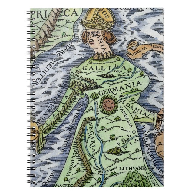 CADERNO ESPIRAL EUROPA COMO UMA RAINHA, 1588 (Frente)