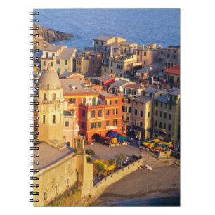 Caderno Espiral Europa, Itália, Cinque Terre. Vila de Vernazza
