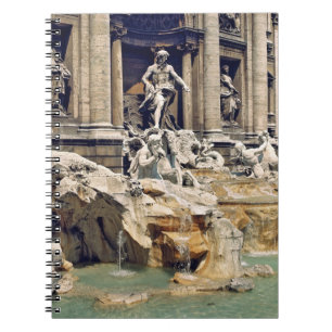 Caderno Espiral Europa, Itália, Roma. Moedas espalhadas no fundo d