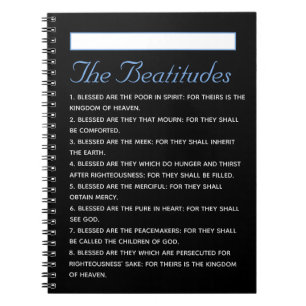 Caderno Espiral Evangelho de Matthew Beatitudes Sagrada Escritura