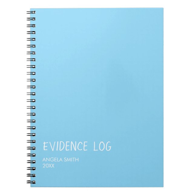 Caderno Espiral Evidence Log Notebook – Funny Dark Humor Journal,  (Frente)