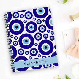 Caderno Espiral Evil Eye, Greek Eye, Turkish Eye, Mati, Your Name