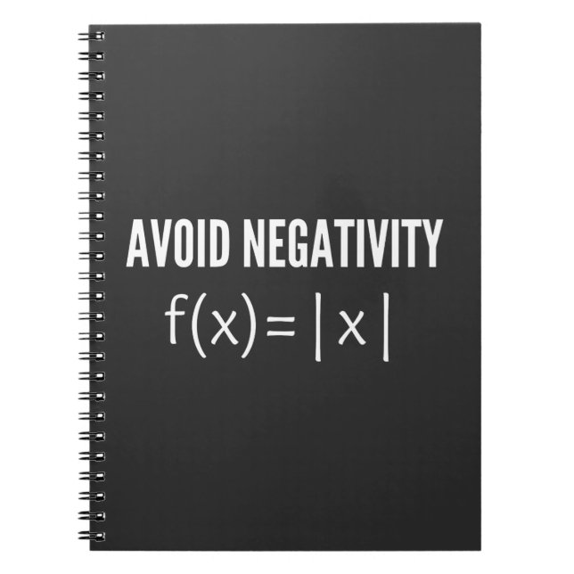 Caderno Espiral evitar equação matemática negativa (Frente)