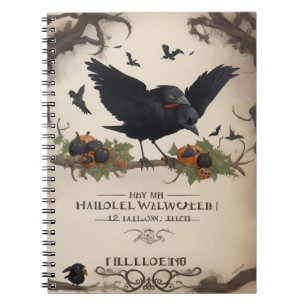 Caderno Espiral Evoke Halloween Magic com nossa Vintage moderna