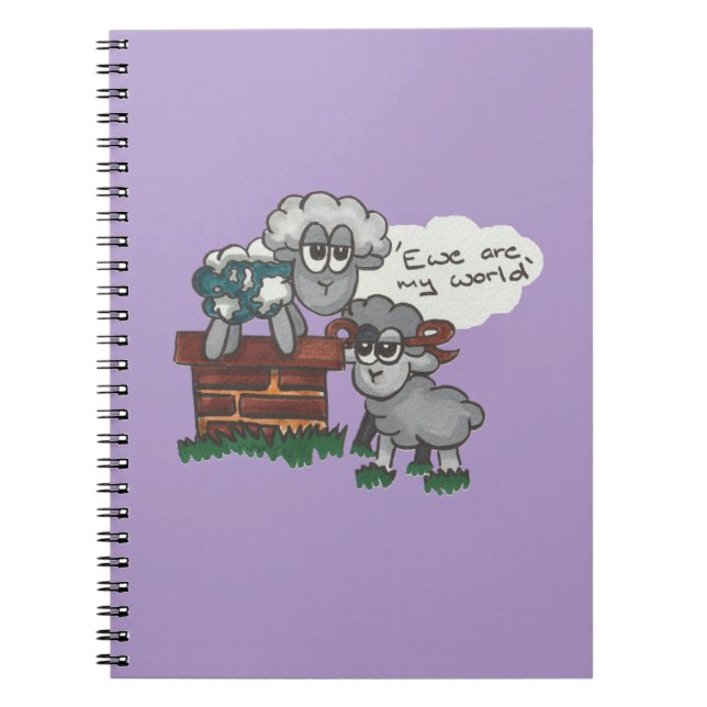 Caderno Espiral Ewe are My World (Frente)