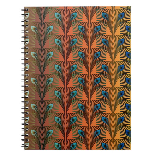 Caderno Espiral Excelente Gatsby Feather art design (Frente)