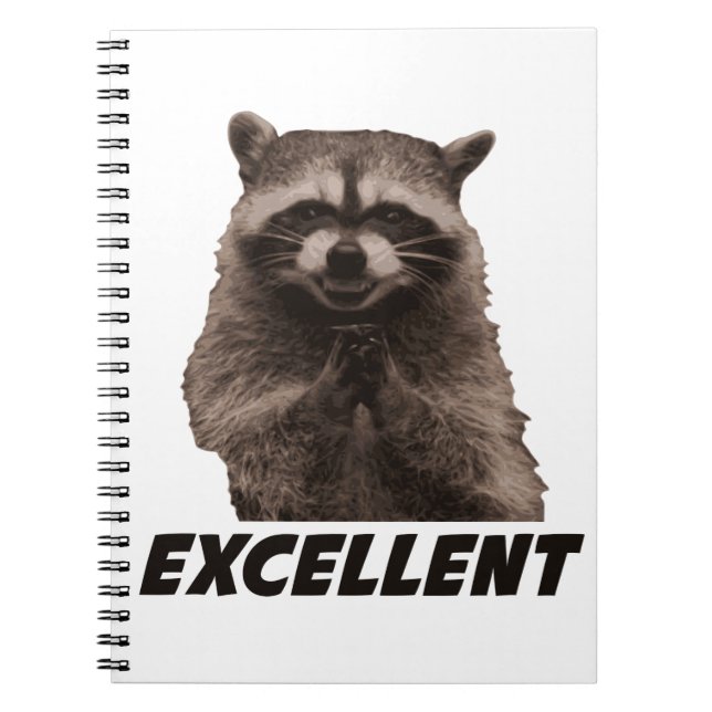 Caderno Espiral Excelente Mau Plotting Raccoon (Frente)