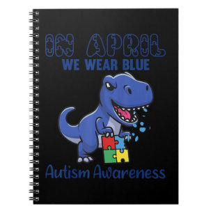 Caderno Espiral Excelente T-Rex Em Abril Vestimos A Consciência Do