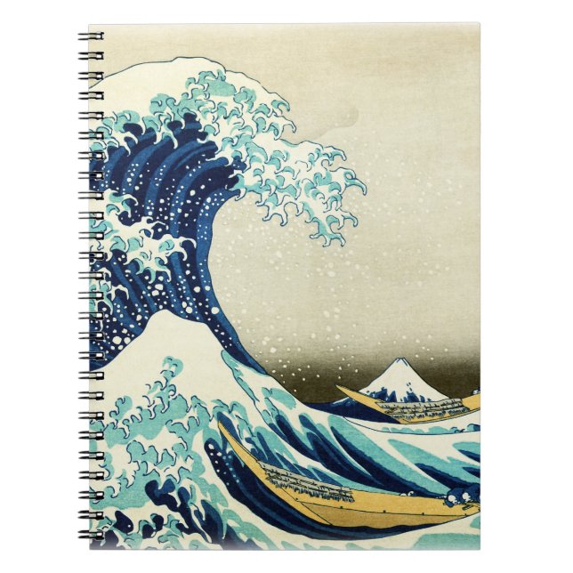 Caderno Espiral Excelente Wave de Kanagawa (Frente)